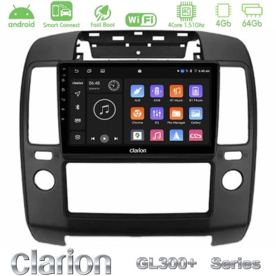 Clarion GL300+ Series 4Core Android ClarionOS 4+64GB  Nissan Navara Navigation Multimedia Tablet 9