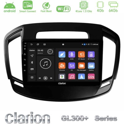 Clarion GL300+ Series 4Core Android ClarionOS 4+64GB  Opel Insignia 2014-2017 Navigation Multimedia Tablet 9