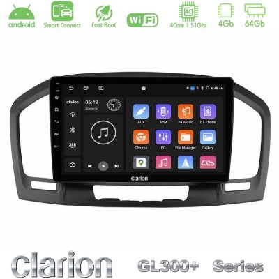 Clarion GL300+ Series 4Core Android ClarionOS 4+64GB  Opel Insignia 2008-2013 Navigation Multimedia Tablet 9