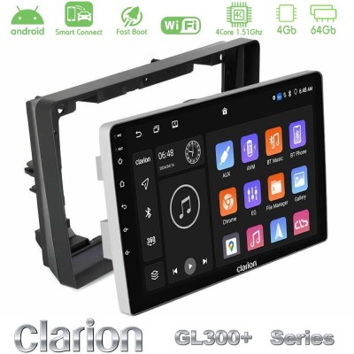 Clarion GL300+ Series 4Core Android ClarionOS 4+64GB  Peugeot 308 2013-2020 Navigation Multimedia Tablet 9