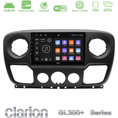 Clarion GL300+ Series 4Core Android ClarionOS 4+64GB Renault/Nissan/Opel Navigation Multimedia Tablet 10