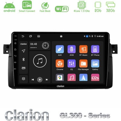 Clarion GL300 Series 4Core Android ClarionOS 2+32GB BMW E46 Navigation Multimedia Tablet 9
