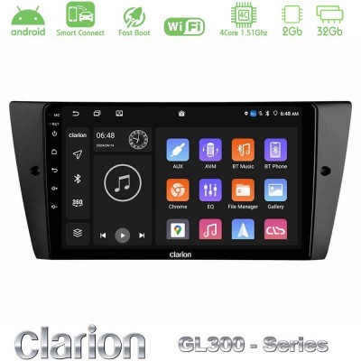 Clarion GL300 Series 4Core Android ClarionOS 2+32GB BMW 3 Series 2006-2011 Navigation Multimedia Tablet 9