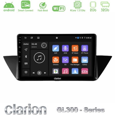 Clarion GL300 Series 4Core Android ClarionOS 2+32GB BMW Χ1 E84 Navigation Multimedia Tablet 10