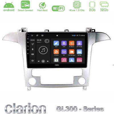 Clarion GL300 Series Ford S-Max 2006-2012 4Core Android ClarionOS 2+32GB Navigation Multimedia Tablet 9