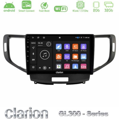 Clarion GL300 Series 4Core Android ClarionOS 2+32GB Honda Accord 2008-2015 Navigation Multimedia Tablet 9