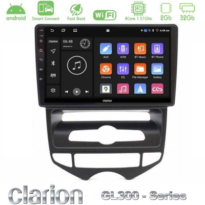 Clarion GL300 Series 4Core Android ClarionOS 2+32GB Hyundai ix20 2010-2020 (AUTO A/C) Navigation Multimedia Tablet 10
