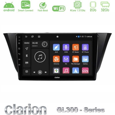 Clarion GL300 Series 4Core Android ClarionOS 2+32GB Iveco Daily 2014-2025 Navigation Multimedia Tablet 9