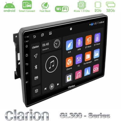 Clarion GL300 Series 4Core Android ClarionOS 2+32GB Chrysler / Dodge / Jeep Navigation Multimedia Tablet 10