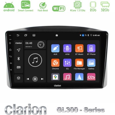 Clarion GL300 Series Jeep Grand Cherokee 2005-2007 4Core Android ClarionOS 2+32GB Navigation Multimedia Tablet 10