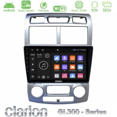 Clarion GL300 Series 4Core Android ClarionOS 2+32GB Kia Sportage 2005-2008 Navigation Multimedia Tablet 9