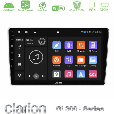 Clarion GL300 Series Kia Sportage 2005-2008 4Core Android ClarionOS 2+32GB Navigation Multimedia Tablet 9