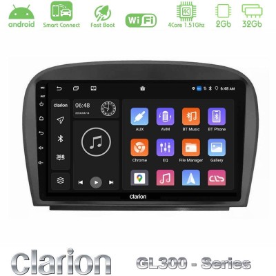 Clarion GL300 Series 4Core Android ClarionOS 2+32GB Mercedes SL Class 2005-2011 Navigation Multimedia Tablet 9