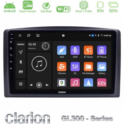 Clarion GL300 Series 4Core Android ClarionOS 2+32GB Mercedes Vito 2015-2021 Navigation Multimedia Tablet 10