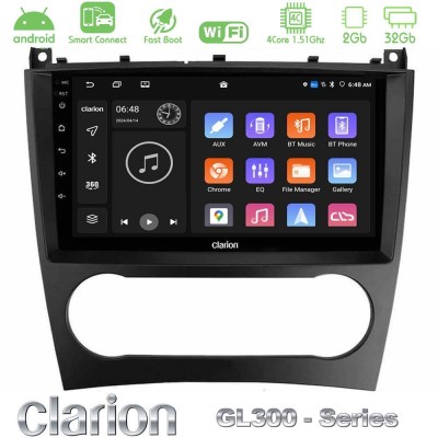 Clarion GL300 Series 4Core Android ClarionOS 2+32GB Mercedes W203 Facelift Navigation Multimedia Tablet 9