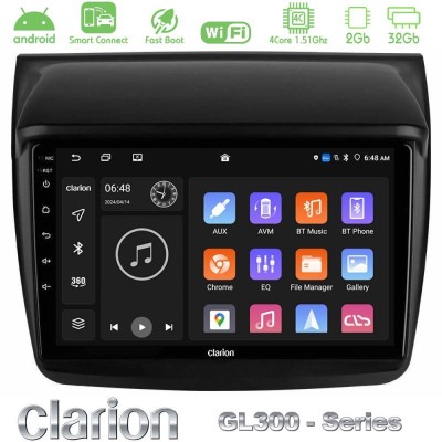 Clarion GL300 Series 4Core Android ClarionOS 2+32GB Mitsubishi L200 Navigation Multimedia Tablet 9