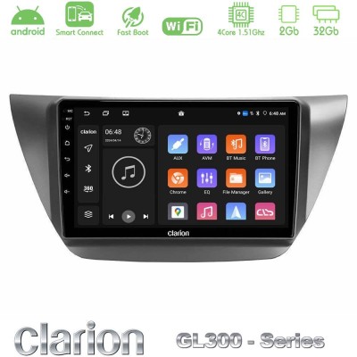 Clarion GL300 Series 4Core Android ClarionOS 2+32GB Mitsubishi Lancer 2004 – 2008 Navigation Multimedia Tablet 9