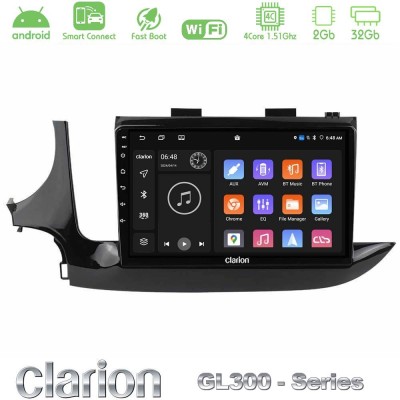 Clarion GL300 Series 4Core Android ClarionOS 2+32GB Opel Mokka 2016-2020 Navigation Multimedia Tablet 9