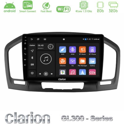 Clarion GL300 Series 4Core Android ClarionOS 2+32GB Opel Insignia 2008-2013 Navigation Multimedia Tablet 9