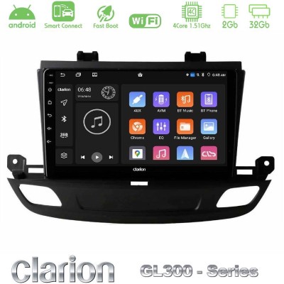 Clarion GL300 Series 4Core Android ClarionOS 2+32GB Opel Insignia 2 2017-2020 Navigation Multimedia Tablet 9