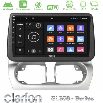 Clarion GL300 Series Opel Corsa C/Combo C 4Core Android ClarionOS 2+32GB Navigation Multimedia Tablet 9