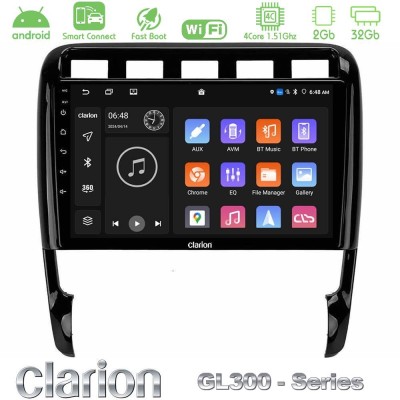 Clarion GL300 Series 4Core Android ClarionOS 2+32GB Porsche Cayenne 2003-2010 Navigation Multimedia Tablet 9