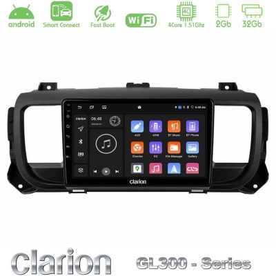 Clarion GL300 Series 4Core Android ClarionOS 2+32GB Citroen/Peugeot/Opel/Toyota Navigation Multimedia Tablet 9