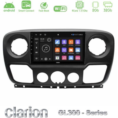 Clarion GL300 Series 4Core Android ClarionOS 2+32GB Renault/Nissan/Opel Navigation Multimedia Tablet 10
