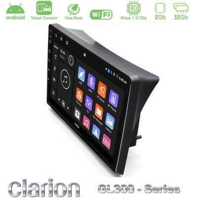 Clarion GL300 Series 4Core Android ClarionOS 2+32GB Opel Vivaro/Renault Trafic/Nissan Primastar Navigation Multimedia Tablet 10