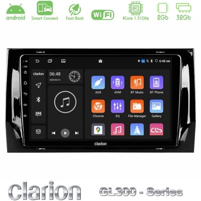 Clarion GL300 Series 4Core Android ClarionOS 2+32GB Skoda Kodiaq/Karoq 2017-> Navigation Multimedia Tablet 10
