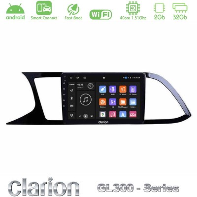 Clarion GL300 Series 4Core Android ClarionOS 2+32GB Seat Leon 2013 – 2019 Navigation Multimedia Tablet 9