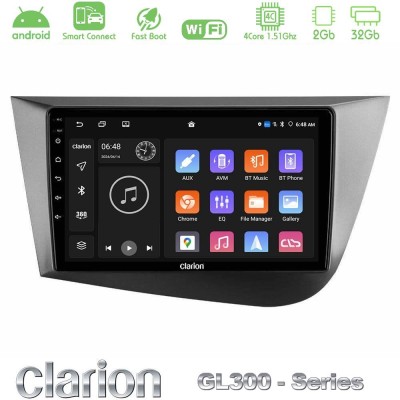 Clarion GL300 Series 4Core Android ClarionOS 2+32GB Seat Leon Navigation Multimedia Tablet 9