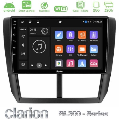 Clarion GL300 Series 4Core Android ClarionOS 2+32GB Subaru Forester Navigation Multimedia Tablet 9