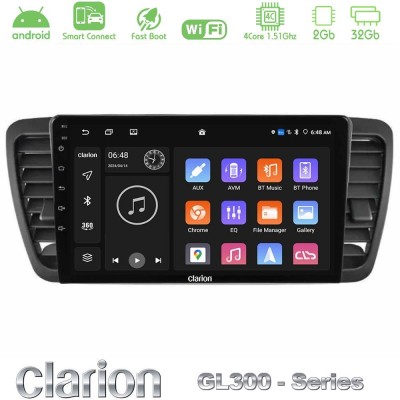 Clarion GL300 Series 4Core Android ClarionOS 2+32GB Subaru Legacy/Outback 2002-2008 Navigation Multimedia Tablet 9