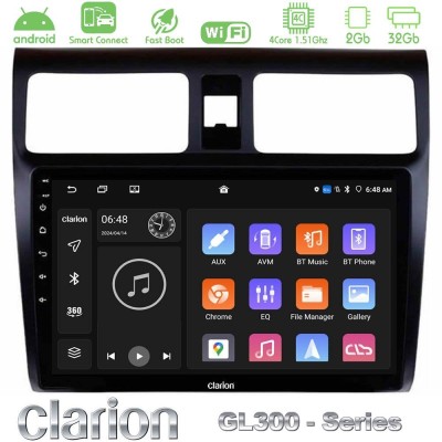 Clarion GL300 Series 4Core Android ClarionOS 2+32GB Suzuki Swift 2005-2010 Navigation Multimedia Tablet 10