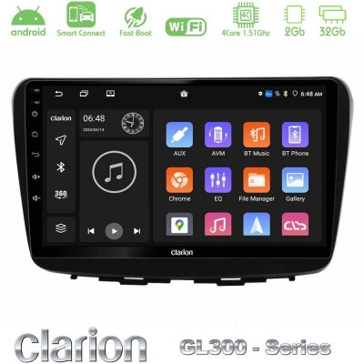 Clarion GL300 Series 4Core Android ClarionOS 2+32GB Suzuki Baleno 2016-2021 Navigation Multimedia Tablet 9