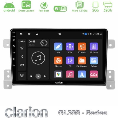 Clarion GL300 Series 4Core Android ClarionOS 2+32GB Suzuki Grand Vitara Navigation Multimedia Tablet 9