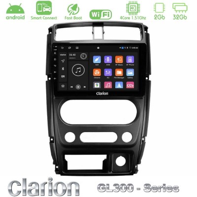 Clarion GL300 Series 4Core Android ClarionOS 2+32GB Suzuki Jimny 2007-2017 Navigation Multimedia Tablet 9