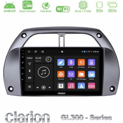 Clarion GL300 Series 4Core Android ClarionOS 2+32GB Toyota RAV4 2001 - 2006 Navigation Multimedia Tablet 9
