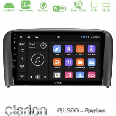 Clarion GL300 Series 4Core Android ClarionOS 2+32GB Volvo S80 1998-2006 Navigation Multimedia Tablet 9
