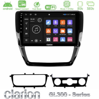 Clarion GL300 Series 4Core Android ClarionOS 2+32GB VW Jetta Navigation Multimedia Tablet 10