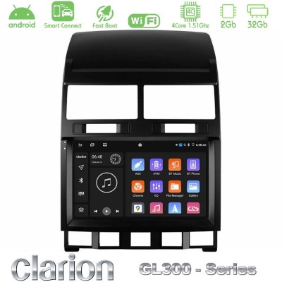 Clarion GL300 Series 4Core Android ClarionOS 2+32GB VW Touareg 2002 – 2010 Navigation Multimedia Tablet 9