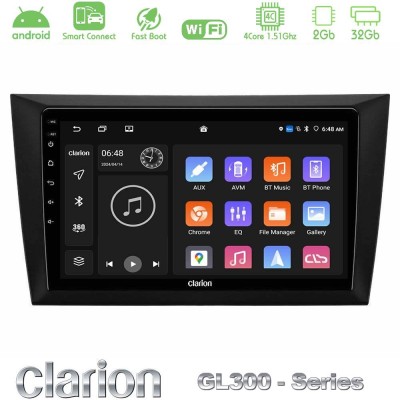 Clarion GL300 Series 4Core Android ClarionOS 2+32GB Vw Golf 6 Navigation Multimedia Tablet 9
