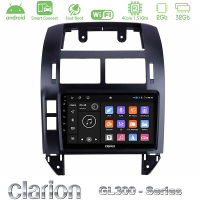 Clarion GL300 Series 4Core Android ClarionOS 2+32GB VW Polo 2002-2009 Navigation Multimedia Tablet 9