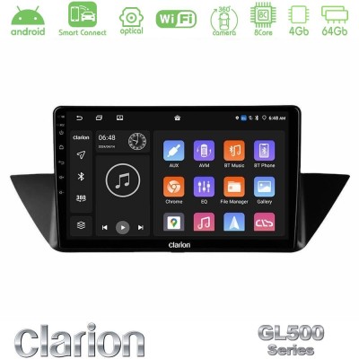 Clarion GL500 Series 8Core Android ClarionOS 4+64GB  BMW Χ1 E84 Navigation Multimedia Tablet 10