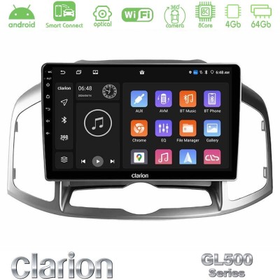 Clarion GL500 Series 8Core Android ClarionOS 4+64GB  Chevrolet Captiva 2012-2016 Navigation Multimedia Tablet 9