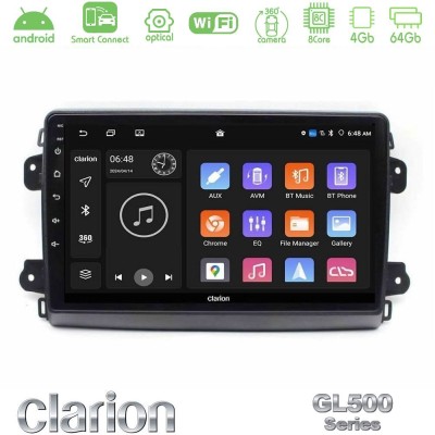 Clarion GL500 Series 8Core Android ClarionOS 4+64GB Citroen/Fiat/Opel Navigation Multimedia Tablet 9