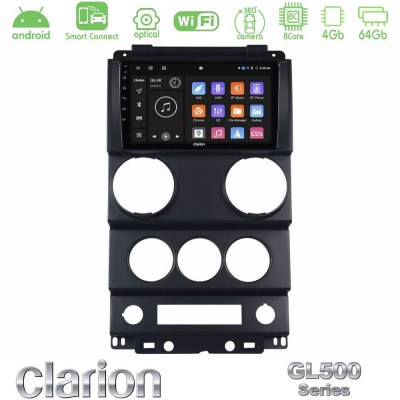 Clarion GL500 Series 8Core Android ClarionOS 4+64GB  Jeep Wrangler 2Door 2008-2010 Navigation Multimedia Tablet 9