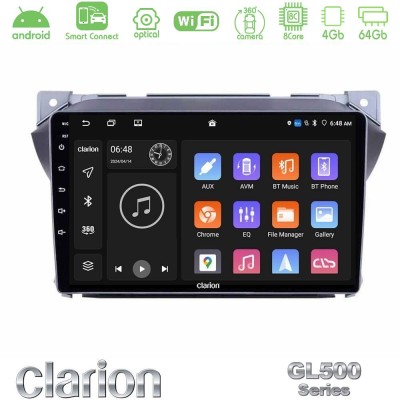 Clarion GL500 Series 8Core Android ClarionOS 4+64GB  Suzuki Alto amp; Nissan Pixo Navigation Multimedia Tablet 9