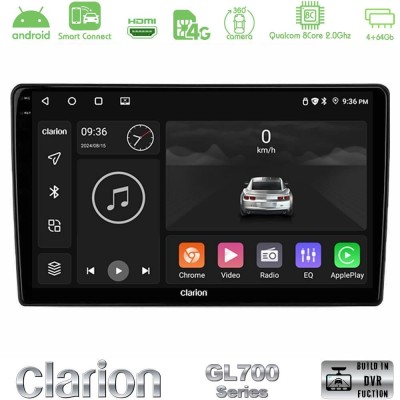 Clarion GL700 QUALCOMM Series Alfa Romeo Giulietta 2014-2021 8Core Android ClarionOS 4+64GB Navigation Multimedia Tablet 10